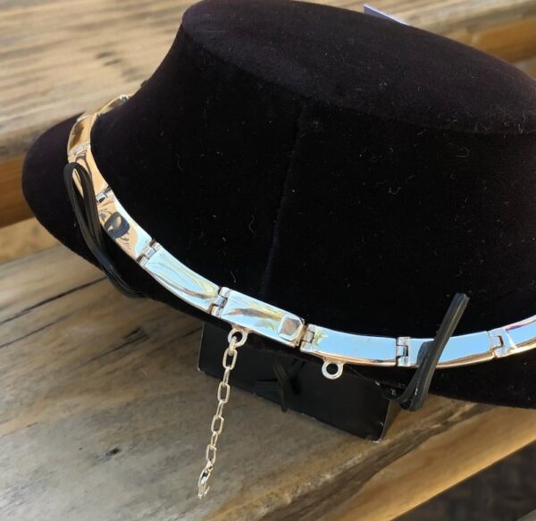A hat with a chain on it