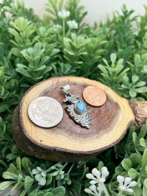 Golden Hills Turquoise Sterling Silver Arrowhead Pendants - Image 7