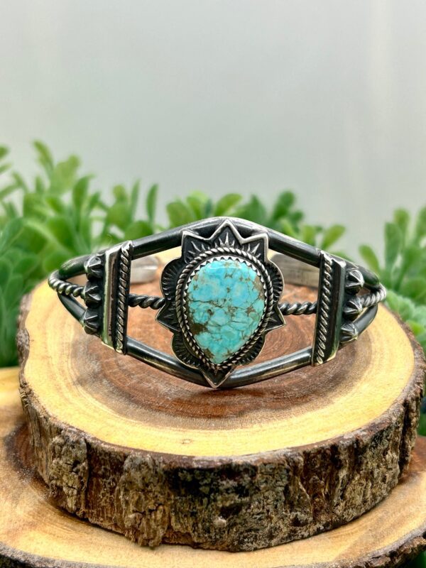 Vintage Navajo turquoise and silver bracelet.