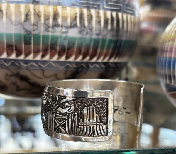 StoryTeller Navajo Elaine Becenti Sterling Silver Cuff Bracelet - Image 9