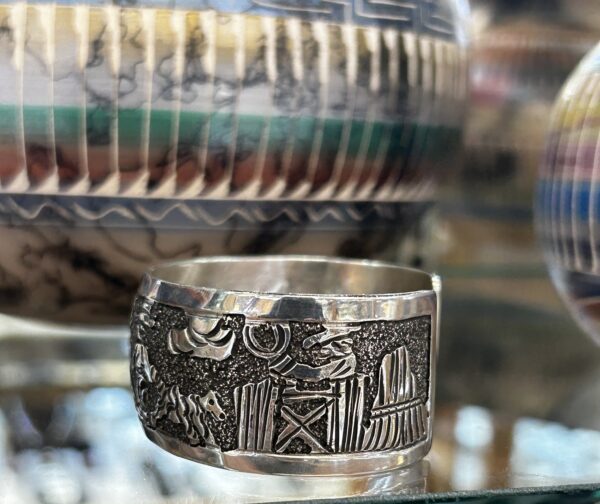 StoryTeller Navajo Elaine Becenti Sterling Silver Cuff Bracelet - Image 8