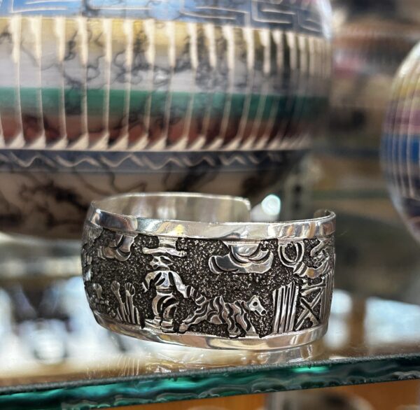 StoryTeller Navajo Elaine Becenti Sterling Silver Cuff Bracelet - Image 7