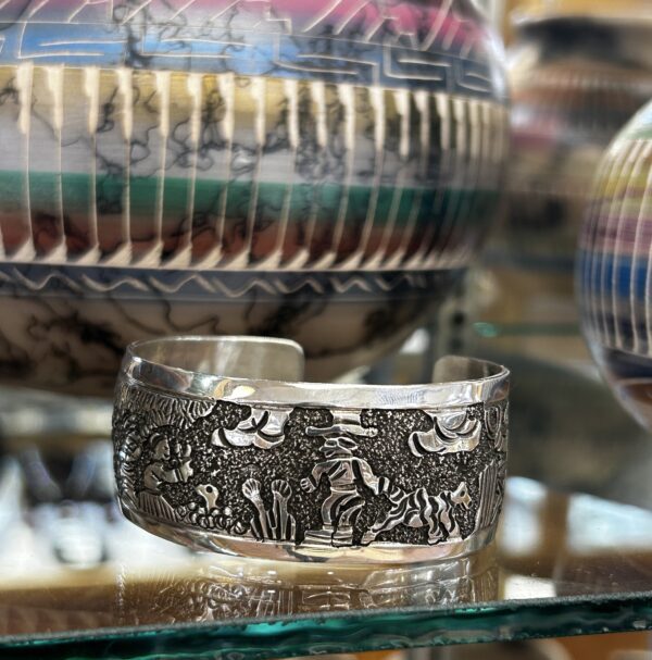 StoryTeller Navajo Elaine Becenti Sterling Silver Cuff Bracelet - Image 6