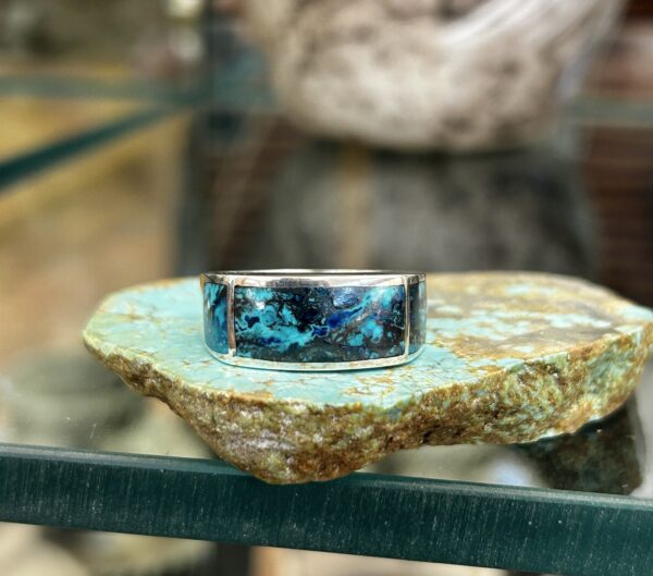 Shakkuckite Sterling Silver Navajo Handmade Mens Ring