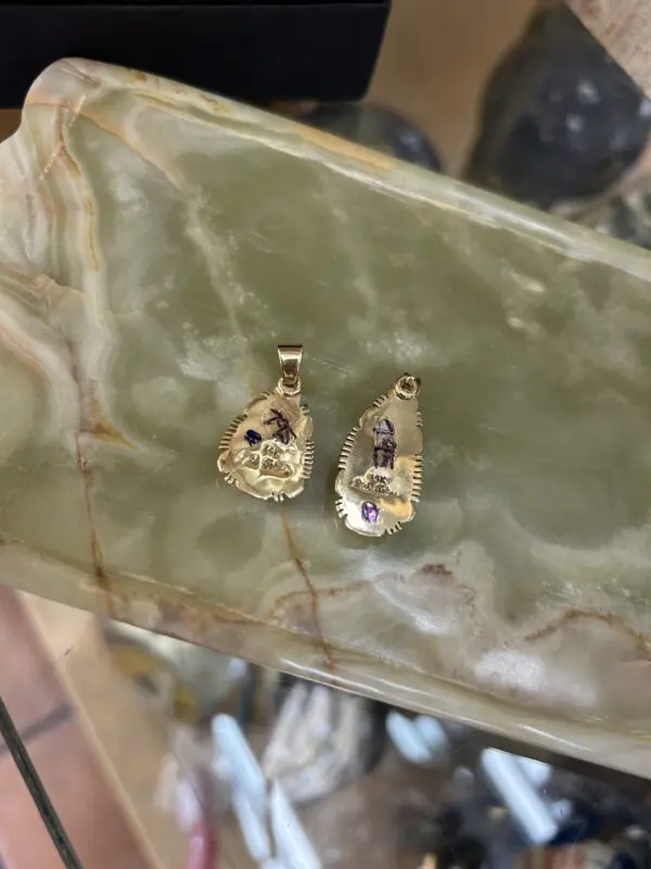 Reserved for Osamu 2 Gold Pendants - Image 2