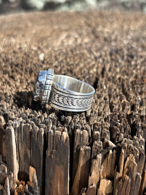 High Grade Pyrite Navajo Handmade Sterling Silver Mens/Womens Ring - Image 6