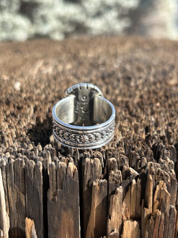 High Grade Pyrite Navajo Handmade Sterling Silver Mens/Womens Ring - Image 5