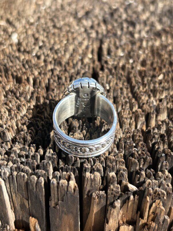 High Grade Pyrite Navajo Handmade Sterling Silver Mens/Womens Ring - Image 4