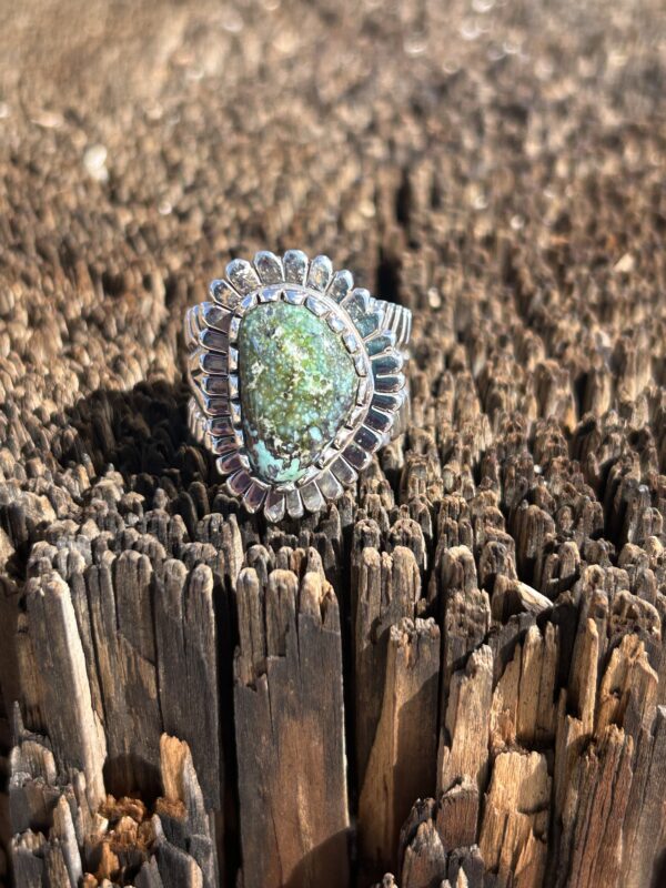 High Grade Pyrite Sterling Silver Mens/Womens Navajo Handmade Ring - Image 9