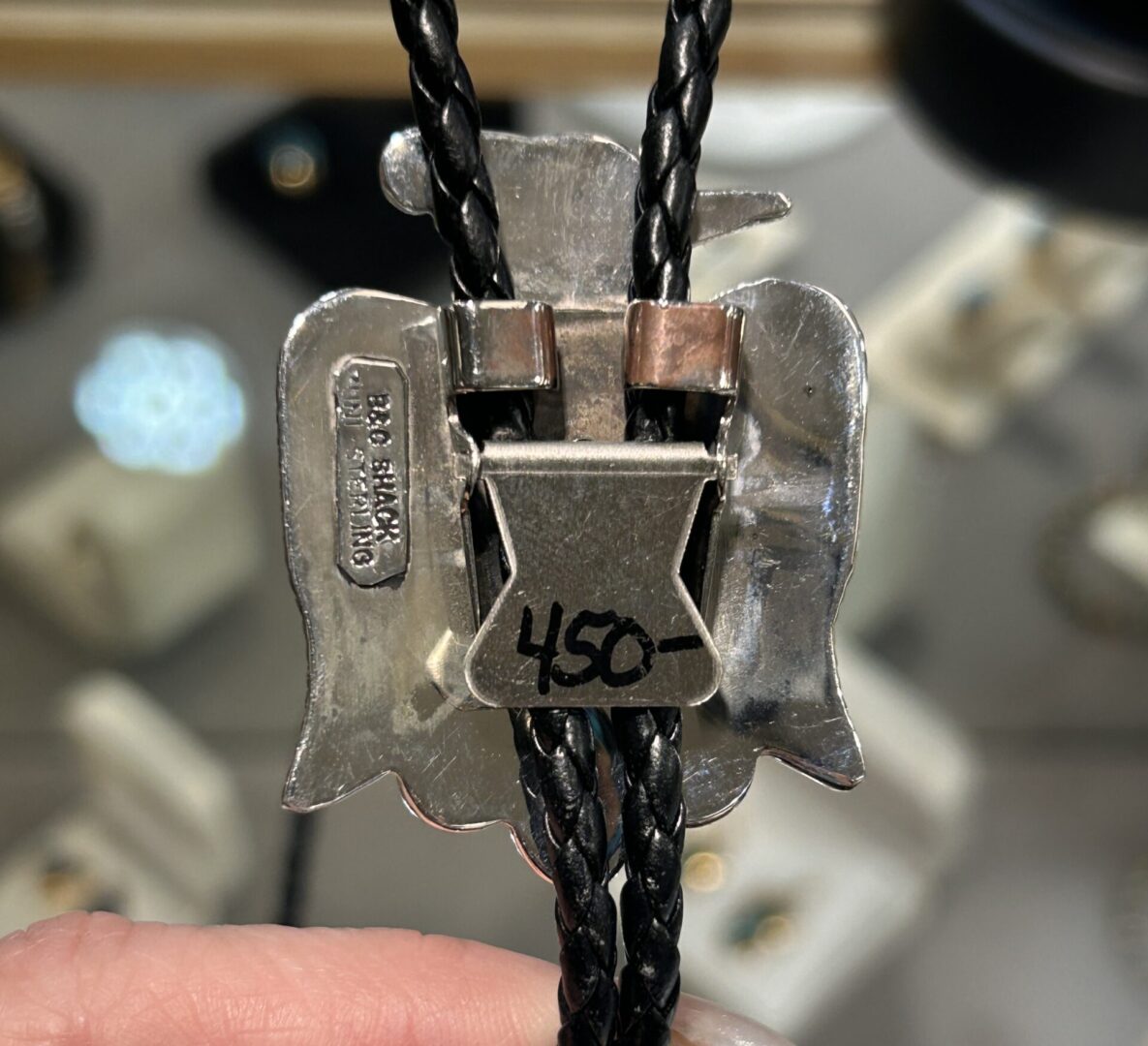 Zuni Handmade Sterling Silver Multistone Mother Of Pearl Thunderbird Bolo Ties - Image 21